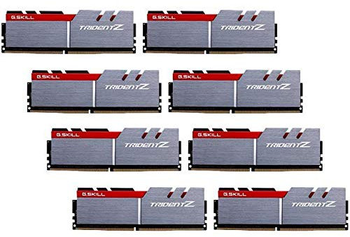 Mémoire PC - G.Skill Trident Z 128 Go (8x 16 Go) DDR4 3200 MHz CL16 - Kit Quad Channel 8 barrettes de RAM DDR4 PC4-25600 - F4-3200C16Q2-128GTZKY - Noir et jaune (garantie 10 ans par G.Skill)