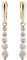 YAZILIND Elegante 18K Gold überzog runde weiße Zirkonia CZ Troddel baumeln Ohrringe für Frauen