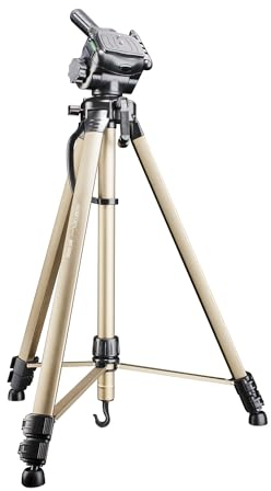 Walimex WT-3530 Cavalletto Stativo Treppiede Alluminio Leggero 146 cm + Borsa Testa Foto 3D, filettatura standard 1/4