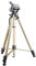 Walimex pro WT-3530 Basic-Stativ 146 cm bronzefarben, Dreibein Fotostativ höhenverstellbar 56-146 cm, Kamerastativ mit Wasserwaage, 3D-Neiger und 65 mm Schnellwechselplatte