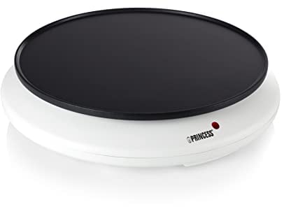 Princess 492227 Crepera, termostato regulable, 1100 W, 30 cm, revestimiento antiadherente, Blanco