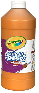 Artista II Washable Tempera Paint, Orange, 32 oz