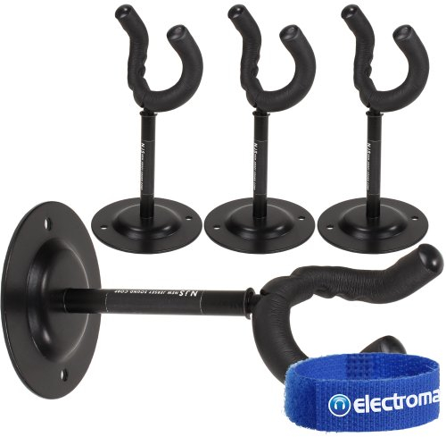 4x NJS Short Arm Metal Guitar Wall Hanger Mounting Brackets