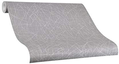 marburg Tapete Grau Uni Risse Ideal für Wohnzimmer Colani Visions Made in Germany 10,05m X 0,70m 53307