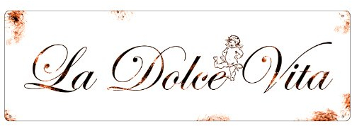 Shabby Vintage METALLSCHILD Blechschild Dekoschild LA Dolce VITA Italien