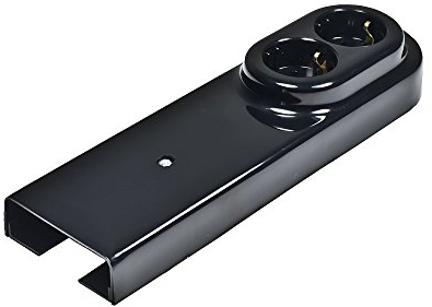2-fach Aufputz Schuko Steckdose weiss oder swartz (Schwarz)