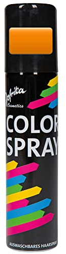 Jofrika Haarspray Farbspray zum temporären Haare färben Color - Orange - Tolles Spray zum färben der Haare an Karneval oder Mottoparty in praktischer Spraydose
