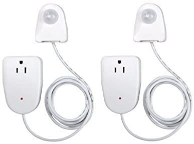 Westek Plug In Motion Sensor Outlet Light Control, 2 Pack - Indoor Motion Sensor Device Activates Lights When Motion is Detected - Ideal for Dark Hallways - 25ft Range, 6 Foot Cord (MLC12BC-4)