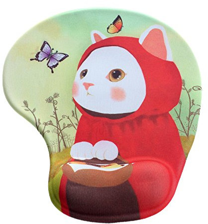 HIMRY Design Tapis de Souris Repose-Poignets Gel, Gel Mouse Pad Tapis de Souris avec Repose-Poignets, KXC5100 redcat