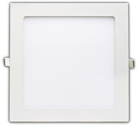 LED Panel 18W warmweiß quadratisch Deckenleuchte Einbaustrahler Deckenleuchte Spot Einbauspot ULTRASLIM Slim flach Weiß Lampe Leuchte