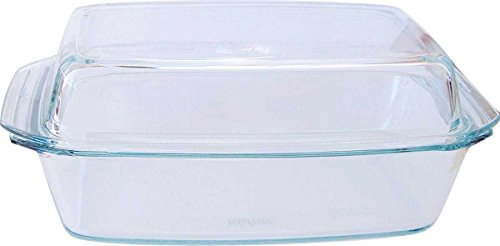 Bohemia Fuente Rectangular de 3,2 litros + Tapa de 2,2 litros, 34.8x20.3x13.2 cm