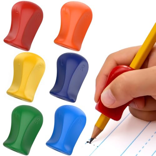 The Pencil Grip Original Universal Ergonomic Writing Aid for Righties and Lefties, 6 Count, Assorted Colors (TPG-11106)
