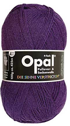 Opal uni 4-fach - 3072 violett - 100g Sockenwolle