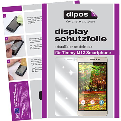 dipos 6x Displayschutzfolie klar für Timmy M12 Smartphone | Passt perfekt, Ultra-Dünn, kratzfest, blasenfrei, Case-Friendly, hüllenfreundlich, Fingerprint-kompatibel, selbstklebend