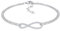 Elli Armband Damen Infinity Symbol endlos filigran mit Kristallen in 925 Sterling Silber