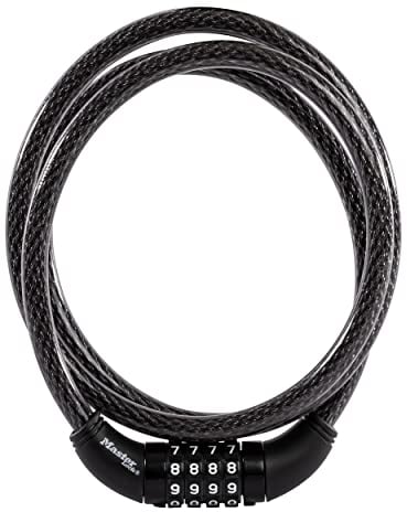 Master Lock Cable Lock, Set Your Own Combination Bike Lock, 5 ft. Long, 8370D