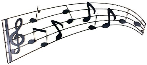 SK Style NEW Metal Wall Art Décor - Lightweight Scroll - Music Sweep Score