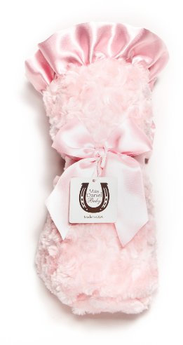 Max Daniel de boutons de roses en satin et bébé Couvre-lit (solide rose)