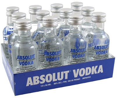 Absolut Blue Plain Vodka 5cl Miniature - 12 Pack
