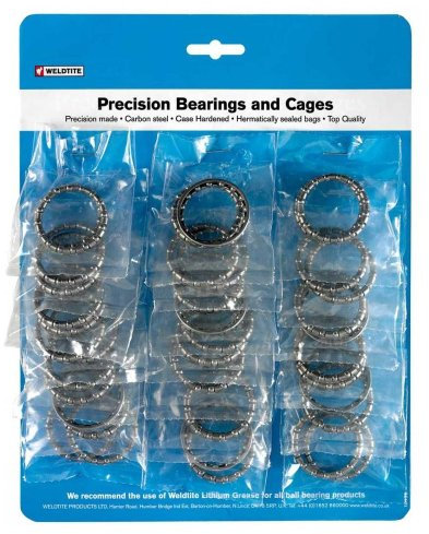 Unbekannt Kugelring Carbonstahl Paar 5/16 (durchm. 45 Mm = BMX) Tretlager, Silber, 5/26 Zoll