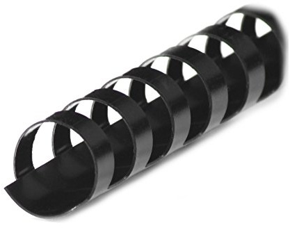 r&b BRP140-SW Plastikbinderücken 21 Ringe 14 mm, 100 Stück