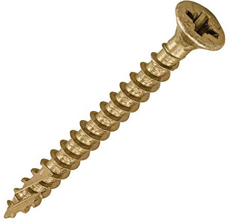 TIMCO C2 Strong-Fix Multi-Purpose Premium Countersunk Gold Woodscrews - 3.5 x 40 - Box of 200