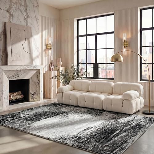 SAFAVIEH Area Rug 8x10 - Adirondack Collection - Large - Silver & Multi, Modern Abstract Design, Non-Shedding & Easy Cleaning, Ideal for Living Room, Bedroom, Office, Dining Space (ADR112G)