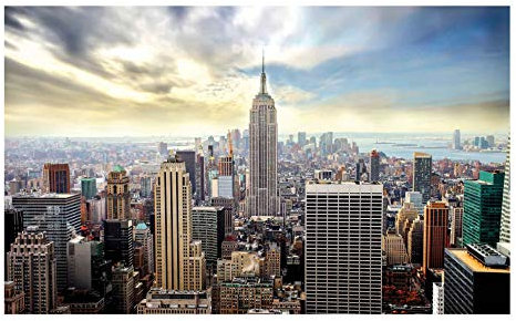 Wall mural wallpaper New York City in giant size - 368x254cm skyline wallpaper mural