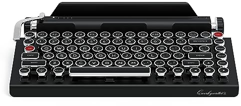 Qwerkytoys Typewriter Wireless Mechanical Keyboard with Integrated Tablet Stand VK7777