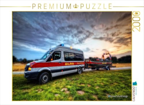 CALVENDO Puzzle Mannschaftswagen mit Rettungsboot DLRG Salzgitter | 2000 Teile Lege-Größe 90 x 67 cm Foto-Puzzle für glückliche Stunden