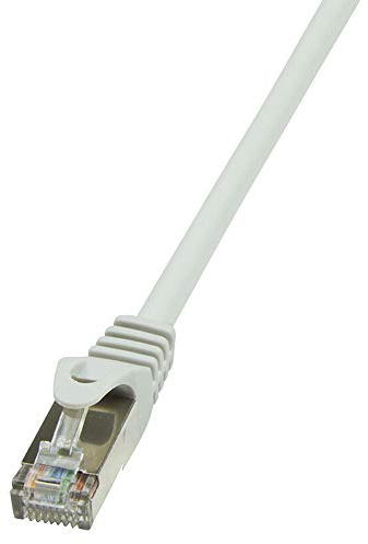 LogiLink CP1022D RJ45 Netzwerkkabel, Patchkabel CAT 5e SF/UTP 0.50m Grau, 5 Stück