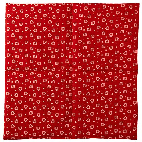 Rapssamenkissen 40x40cm 4-Kammer groß Herzen-rot - Wärmekissen - Körnerkissen