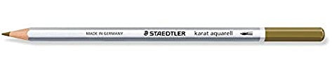 Staedtler 125-19 karat aquarell Farbstift, wasservermalbar, 6 Stück im Kartonetui, dunkelocker