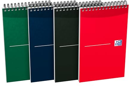 Oxford Office Journalisten-Notizbuch, 140 Seiten, 125 x 200 mm, 10 Stück, sortiert