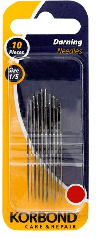 Korbond Darning Needles, 10 Pieces