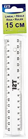TSI Lineal 15 cm, transparent, Art. Nr. 46015