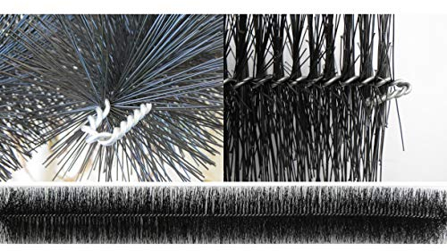 Dachrinnenbürste 20 Meter Ø 15cm, inkl. 12 Sicherungsklammern gegen Sturm und Wind