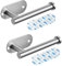 ARSUK Toilet Roll Holder 2 Pcs – Stick or Drill Toilet Roll Storage Wall Mounted – Water Proof & Self Adhesive – Toilet Paper Stainless Steel Loo Holder for Bathroom, Washroom, Kitchen In Silver