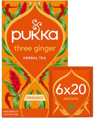 Pukka Herbal Teas Tea - Organic - Three Ginger - 20 Bags - Case of 6