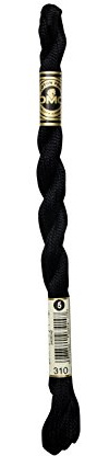DMC Pearl Cotton Skein Size 3 16.4yd, Black