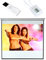 motorisé Home Cinema Vidéoprojecteur écran HDTV Mural de Projection + Remote 203 x 203 cm