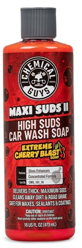 Chemical Guys Maxi-Suds II Foaming Car Wash Soap (Works with Foam Cannons, Foam Guns or Bucket Washes) Safe for Cars, Trucks, Motorcycles, RVs & More, 473 ml, Cherry Scent