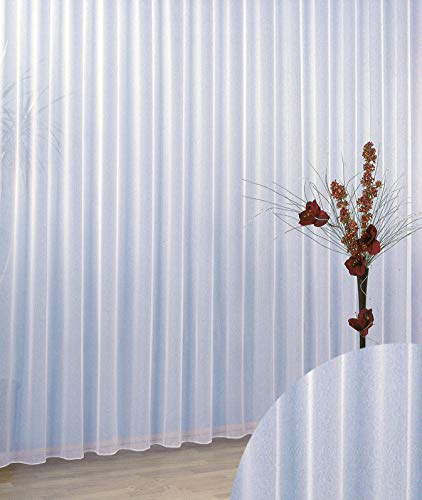heimtexland Gardinen Vorhang Store Webstore halbtransparent mit Kräuselband und Bleibandabschluss HxB 245x900 cm Typ96