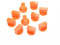 KAISH 10pcs Guitar AMP Effect Pedal Knobs Pointer Knob with Set Screw Orange