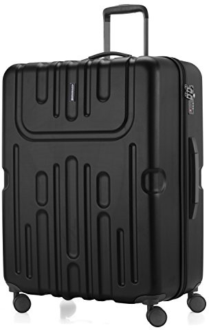 Hauptstadtkoffer - Havel - Hartschalen-Koffer Koffer Trolley Rollkoffer Reisekoffer, TSA, 73 cm, 111 Liter, Schwarz