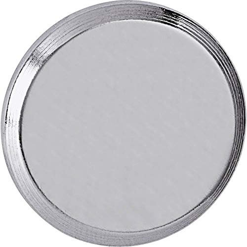Maul Neodym-Kraftmagnet, rund, Massiver Stahl, 8 kg Haftkraft, 22 x 9 mm, hellsilber, 1 Stück