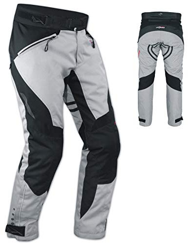 A-Pro Pantaloni Impermeabile Moto Imbottitura Termica Estraibile Traspirante Grigio 38