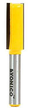 Yonico 14157q 3/8-Inch Diameter X 15/16-Inch Height Straight Router Bit 1/4-Inch Shank