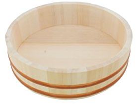 BambooMN 10.6 Hangiri Oke Sushi Rice Cooling Bowl/Tub, 1 Piece - Small