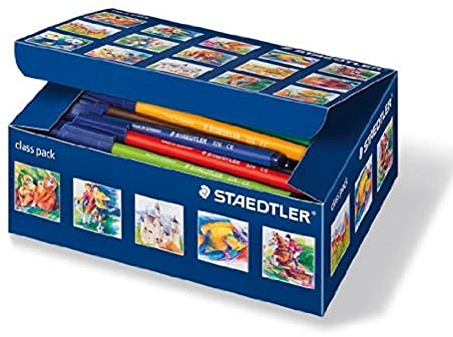 Staedtler 326 C100 Noris Club Fasermaler Schulbox, in Kartonfaltschachtel, 100 Stück